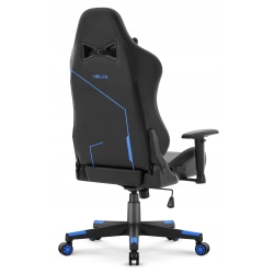 FOTEL GAMINGOWY Biurowy Obrotowy Hell's Chair HC- 2001 Black- Blue Ekoskóra