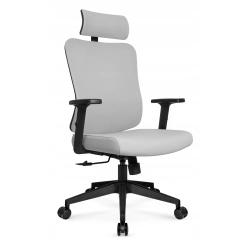 Fotel biurowy ergonomiczny obrotowy Hell's Chair HC-1041 Szary Tkanina