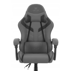 FOTEL GAMINGOWY Biurowy Obrotowy Hell's Chair HC- 1007 2.0 Grey Ekoskóra