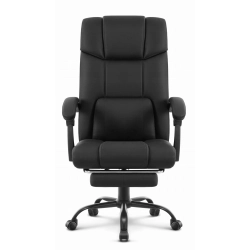 Fotel biurowy obrotowy Hell's Chair HC- 1032 Black Czarny Ekoskóra