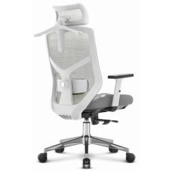 Fotel biurowy ergonomiczny obrotowy Hell's Chair HC- 1052 PLUS Szary Biały