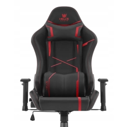 FOTEL GAMINGOWY Biurowy Obrotowy Hell's Chair HC- 2001 Black- Red Ekoskóra