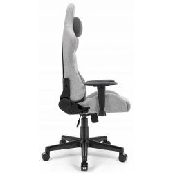 FOTEL GAMINGOWY Biurowy Obrotowy Hell's Chair HC-1006 Grey- Black Tkanina