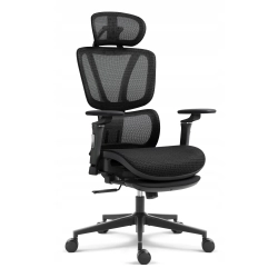 Fotel biurowy ergonomiczny obrotowy Hell's Chair HC-1044 czarny tkanina