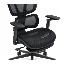Fotel biurowy ergonomiczny obrotowy Hell's Chair HC-1044 czarny tkanina