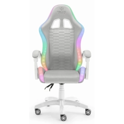 Fotel gamingowy Hell's Chair HC-1000 szary tkanina LED RGB z poduszkami