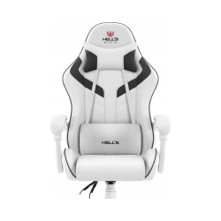 FOTEL GAMINGOWY Biurowy Obrotowy Hell's Chair HC- 1007 2.0 White Ekoskóra