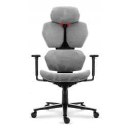 Fotel biurowy ergonomiczny obrotowy Hell's Chair HC-1010 szary tkanina