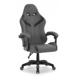 FOTEL GAMINGOWY Biurowy Obrotowy Hell's Chair HC- 1007 2.0 Grey Ekoskóra