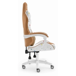 Fotel Gamingowy Hell's Chair Rainbow 2.0 Beżowy Kolorowy