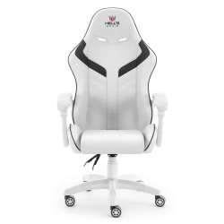 FOTEL GAMINGOWY Biurowy Obrotowy Hell's Chair HC- 1007 2.0 White Ekoskóra
