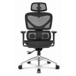 Fotel biurowy ergonomiczny obrotowy Hell's Chair HC- 1056 Czarny TKANINA
