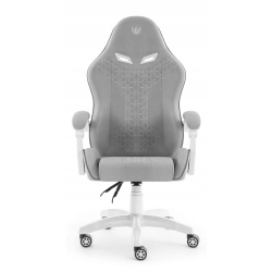 Fotel gamingowy HELL'S CHAIR HC- 1008 2.0 Szaro-biały Mesh tkanina szary