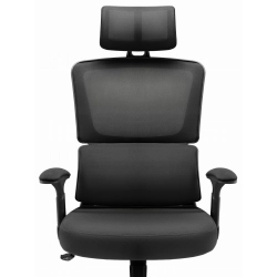Fotel obrotowy Hell's Chair czarny tkanina ergonomiczny