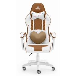 Fotel Gamingowy Hell's Chair Rainbow 2.0 Beżowy Kolorowy