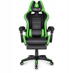 Fotel gamingowy HELL'S CHAIR HC-1039 green skóra sztuczna czarny