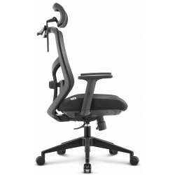 Fotel biurowy ergonomiczny obrot. Hell's Chair HC-1052 Plus czarny tkanina