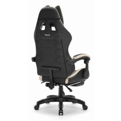 Fotel gamingowy HELL'S CHAIR HC- 1039 Beige- Black skóra sztuczna