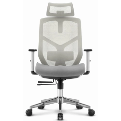 Fotel biurowy ergonomiczny obrotowy Hell's Chair HC- 1052 PLUS Szary Biały