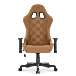 FOTEL GAMINGOWY Biurowy Obrotowy Hell's Chair HC- 2000 Brown Ekoskóra