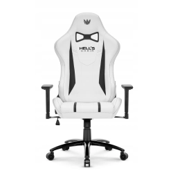 FOTEL GAMINGOWY Biurowy Obrotowy Hell's Chair HC- 1013 White Black Ekoskóra
