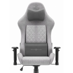 FOTEL GAMINGOWY Biurowy Obrotowy Hell's Chair HC-1006 Grey- Black Tkanina