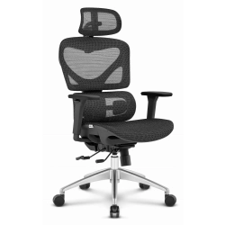Fotel biurowy ergonomiczny obrotowy Hell's Chair HC- 1056 Czarny TKANINA