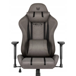 FOTEL GAMINGOWY Biurowy Obrotowy Hell's Chair HC- 1013 Grey- Black Tkanina
