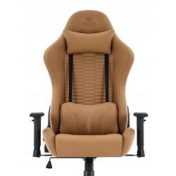 FOTEL GAMINGOWY Biurowy Obrotowy Hell's Chair HC- 2000 Brown Ekoskóra