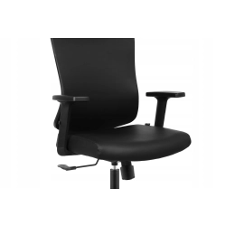Fotel biurowy ergonomiczny Hell's Chair HC-1041 Czarny Ekoskóra Siliconowa