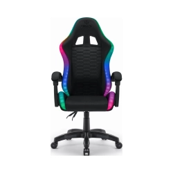 Fotel gamingowy HELL'S CHAIR HC- 1000 Black Tkanina LED RGB tkanina czarny