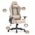 FOTEL GAMINGOWY Biurowy Obrotowy Hell's Chair HC- 2000 Beżowy Tkanina