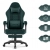 Fotel gamingowy HELLS CHAIR HC-1015 Zielony z podnóżkiem Tkanina