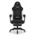 Fotel gamingowy HELL'S CHAIR HC- 1015 Czarno- biały tkanina czarno-biały