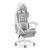 FOTEL GAMINGOWY Dla dzieci Hell's Chair HC-1039 2.0 White-Grey z podnóżkiem