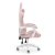 Fotel gamingowy HELL'S CHAIR Rainbow Różowy tkanina szary
