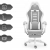 Fotel gamingowy HELL'S CHAIR HC- 1039 2.0 Grey- White tkanina