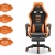 FOTEL GAMINGOWY Biurowy Hell's Chair HC- 1039 2.0 Orange z podnóżkiem