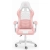 Fotel Gamingowy Hell's Chair Rainbow 2.0 Pink White Różowy Biały Ekoskóra