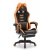 FOTEL GAMINGOWY Biurowy Hell's Chair HC- 1039 2.0 Orange z podnóżkiem