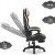 Fotel gamingowy HELL'S CHAIR HC- 1039 Beige- Black skóra sztuczna