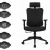 Fotel biurowy ergonomiczny obrotowy Hell's Chair HC-1041 Czarny Tkanina