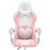 Fotel Gamingowy Hell's Chair Rainbow 2.0 Pink White Różowy Biały Ekoskóra