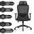 Fotel biurowy ergonomiczny obrotowy Hell's Chair HC- 1040 Czarny Tkanina