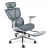 Fotel biurowy ergonomiczny obrot. Hell's Chair HC- 1044 Szary Biały TKANINA
