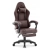 Fotel gamingowy HELL'S CHAIR HC- 1015 Ciemny Brązowy skóra sztuczna biały