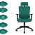 Fotel biurowy ergonomiczny obrotowy Hell's Chair HC-1041 Zielony Tkanina