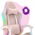 Fotel gamingowy obrotowy dla dzieci Hell's Chair HC-1000 LED Pink tkanina