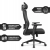 Fotel biurowy ergonomiczny obrotowy Hell's Chair HC- 1040 Czarny Tkanina
