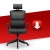 Fotel obrotowy Hell's Chair czarny tkanina ergonomiczny